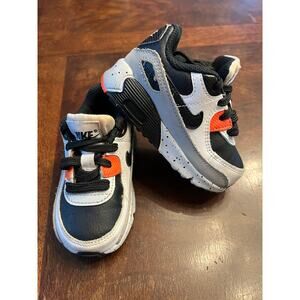 Nike Air Max 90 Toddler Shoes Size 5C Grey Black Orange Speckled Preowned